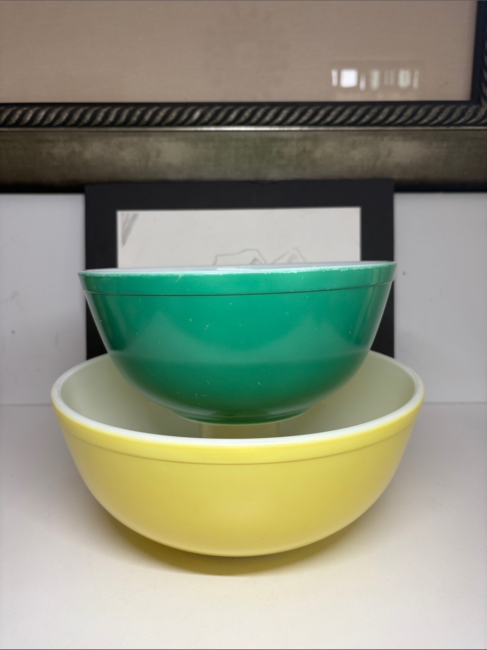 Pyrex Primary Color Nesting Mixing Bowl 404, 403 (Set Of 2)